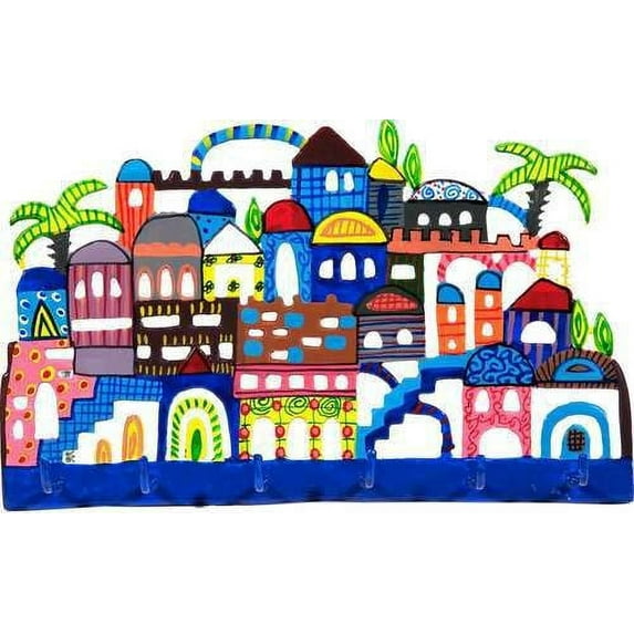 Yair Emanuel Laser Cut Key Holder - Jerusalem