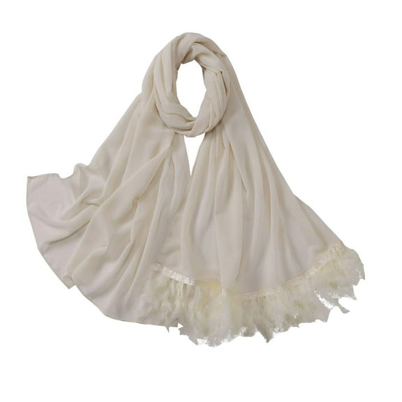 Yajing Hair Bandanas for Women A Beige Women'S Solid Color Crinkled Hat with Muslim Ethnic Hijab