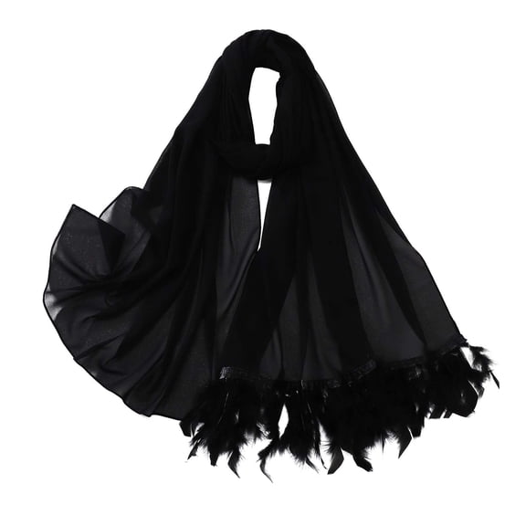 Yajing Hair Bandanas for Women A Black Women'S Solid Color Crinkled Hat with Muslim Ethnic Hijab