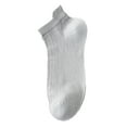 thumbnail image 1 of Yajing Mens Socks 1 Pair Women Socks Hollow Out Thin No Odor Solid Color High Elasticity Anti Slip Breathable Soft Sweat Absorption Anti Shrink Sports Cotton Socks Gray One Size, 1 of 3