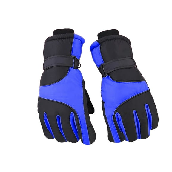Yajing Mittens for Women Blue One Size Winter Gloves Outdoor Adult Men Women Snow Skating Snowboarding Windproof Warm Solid Ski Gloves