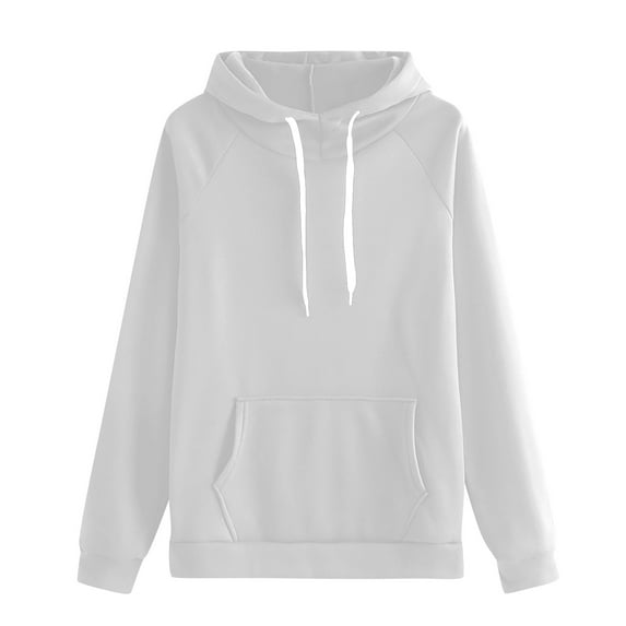 Clearance! Yajing Pullover Hoodies Hoodies for Women Women's Autumn and Winter Fashion Plus Size Hooded Sweatshirt M White