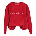 thumbnail image 1 of Yajing Oversized Sweatshirt for Women S Red Funny Moms Crewneck Sweatshirt Long Sleeve Sweatshirt for Women Crewneck Fleece Sweater Retro Fall Sweatshirt, 1 of 6