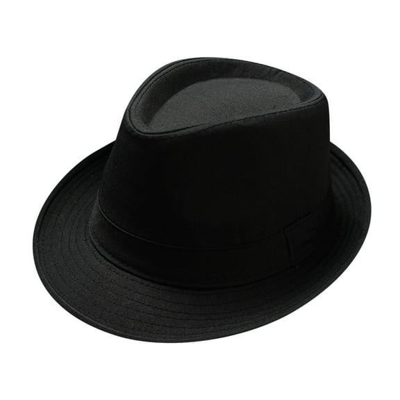 Yajing Sun Hats for Women Uv Protection One Size Black Men and Women Unisex Jersey British Style Solid Color Jazz Hat Sun Hat