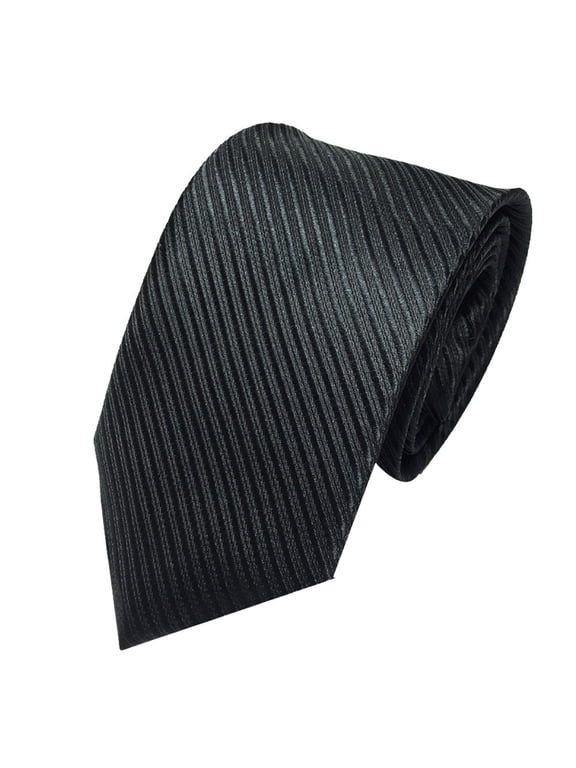 Ties for Men One Size Black Mens Classic Jacquard Woven Striped Necktie Men'S Tie Party Wedding Tie