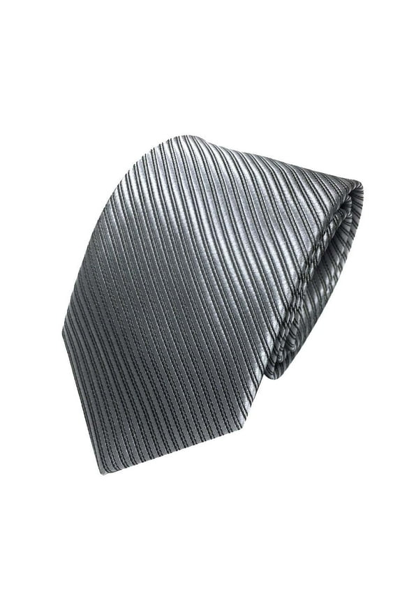 Ties for Men One Size Gray Mens Classic Jacquard Woven Striped Necktie Men'S Tie Party Wedding Tie