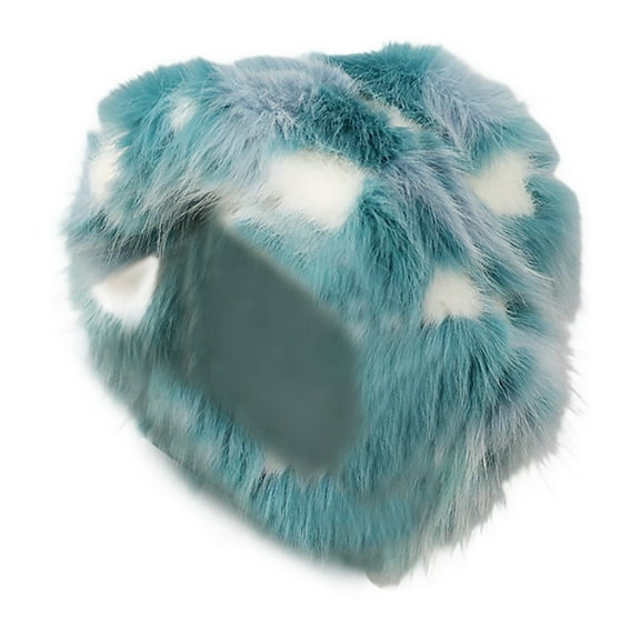 Yajing Winter Hats for Women Multi-Color One Size Hat Women's Winter Warm Furry Basin Hat Colorful Personality Ear Large Wide Brimmed Fisherman's Hat
