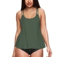 thumbnail image 1 of Yajing Womens Plus Size Swimwear Womens Flowy Tankini Tops Modest Bathing Suit Loose Fit Swimsuit Swim Tops No Bottom 2025 Green L, 1 of 4