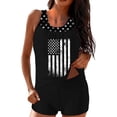 thumbnail image 1 of Yajing Womens Swimwear Women's Tankini Bathing Suits Tankini Swimsuits Two Piece Graphic Swim Tank Top With Boyshorts Ladies Swimwear Black L, 1 of 6