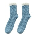 thumbnail image 1 of Yajing Wool Socks for Women One Size Blue Fashion Keep Warm Women Fashion Patchwork Ladies Patchwork Thick Socks, 1 of 3