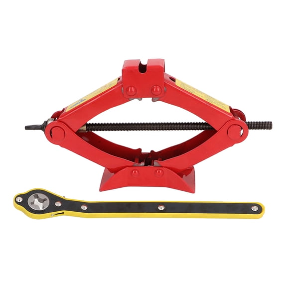 Yajisi 0.8T Portable Scissor Jack Kit with LaborSaving Handle, 1763lb Capacity, UltraWide Base, PVC Cushioning, Foldable Design