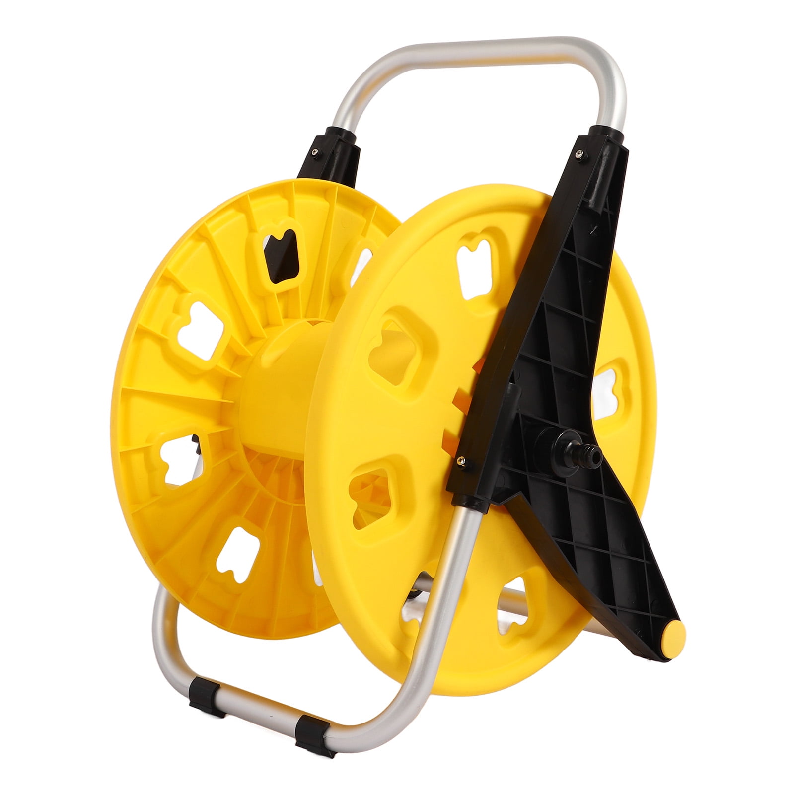 Yajisi 1/2 Inch Garden Hose Reel Portable Water Hose Holder Cart Holds Up to 60m 197ft Outside Pipes for Yard Lawn Car Washing Yellow H-3050S Heavy Duty Organizer