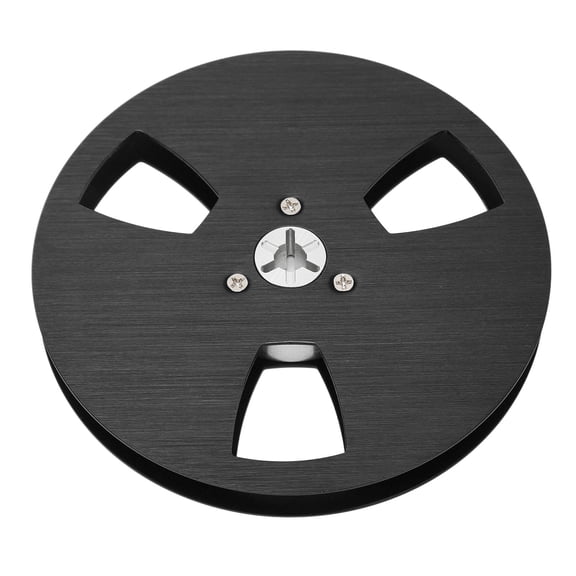 Yajisi 1/4 5 Inches / 12.7 cm Empty Tape Reel 3 Hole Aluminum Alloy Universal Opening Machine Part Sound Tape Takeup Reel Replacement Accessory Black[cite: 1]