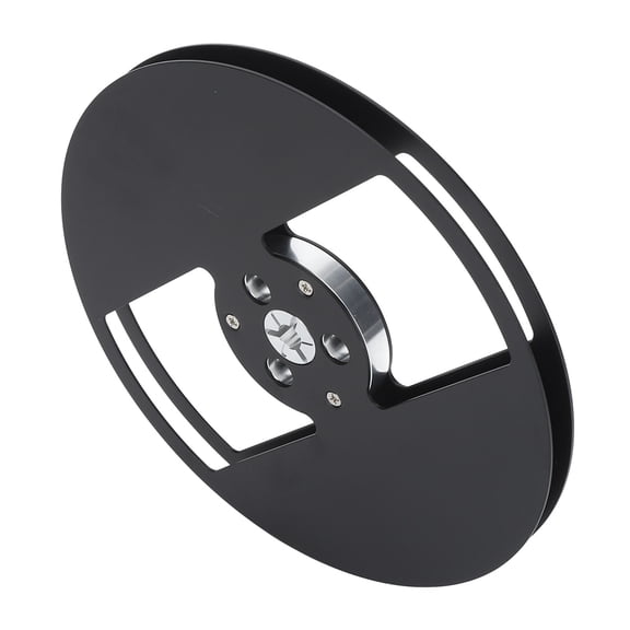 Yajisi 1/4 7 Inch Empty Tape Reel 2 Holes Universal Sound Tape Takeup Reel For Recording Open Reel Takeup Reel Machine Accessories Replacement, Black Color