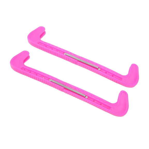 Yajisi 1 Pair Adjustable Ice Skate Blade Covers Pink Plastic Figure Skating Blade Guards Universal Fit Protector for Hockey Shoes Anti-Skid Recreational Winter Sports Accessories