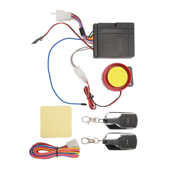 Yajisi 1 Way Motorcycle Alarm System 12V Universal Remote Control Anti Theft Security Kit For Scooter Motorbike Waterproof With 4 Sensitivity Levels 125dB Siren Included Wiring Harness And Keys