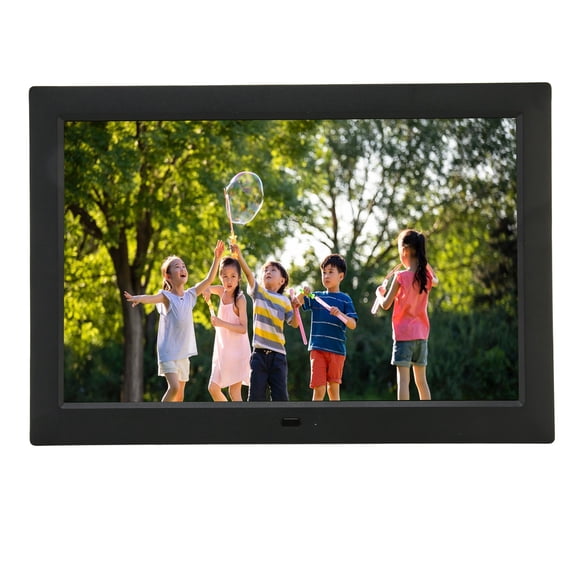 Yajisi 10.1 Inch HD IPS Screen Digital Photo Frame 1080P Video Music Player Electronic Picture Frame Auto On Off Timer EU Plug Black