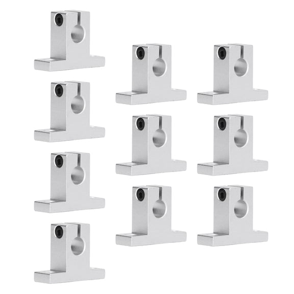 Yajisi 10 Pcs Linear Motion Rail Guide Support Aluminum Alloy High Load Capacity Smoothly Linear Motion Rod Bracket
