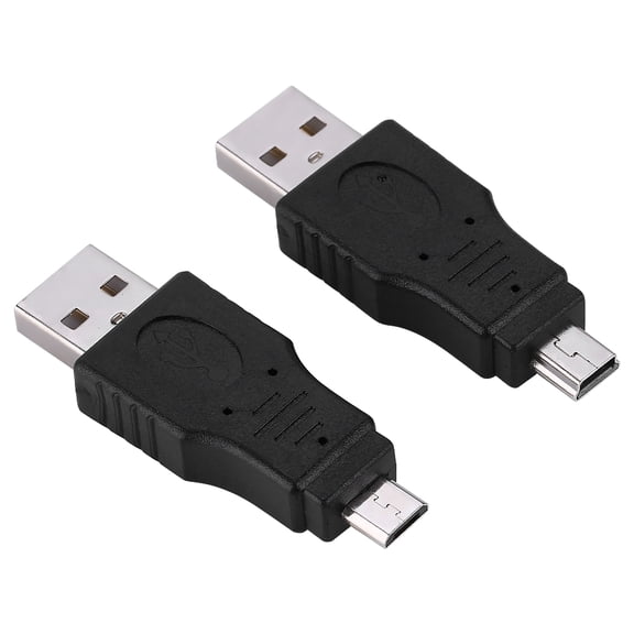 Yajisi 10-in-1 USB 2.0 Adapter Kit Pack of 10 Multiple Micro Mini USB Male Female Converters Connectors Multi High Speed Toolkit Extension Extender Hub Plug and Play Black (15x10x3 inches)