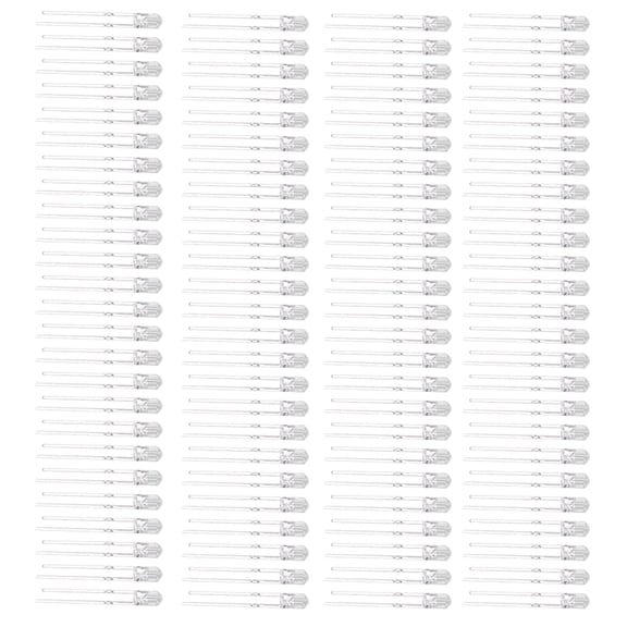 Yajisi 100 Pcs 3V LED Diode 3mm Electronic Components Kit Blue, Light Emitting Diode Assortment Bulbs (0.1 inches / 0.3 cm)