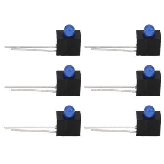 Yajisi 100Pcs 3mm LED Holder Lampshade with 90 Degree Bend and Blue Light Indicator Lamp Support Hardware for Industrial Control Components Panels Displays (0.12 inches / 0.3 cm) Plastic Construction