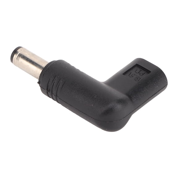 Yajisi 100W PD Fast Charge USB Type C Female to DC 5.5x2.1mm Adapter, 90 Degree Angled Plug Convertor for Laptops and Electronics, Black (2.36 x 1.97 inches / 6.0 x 5.0 cm)
