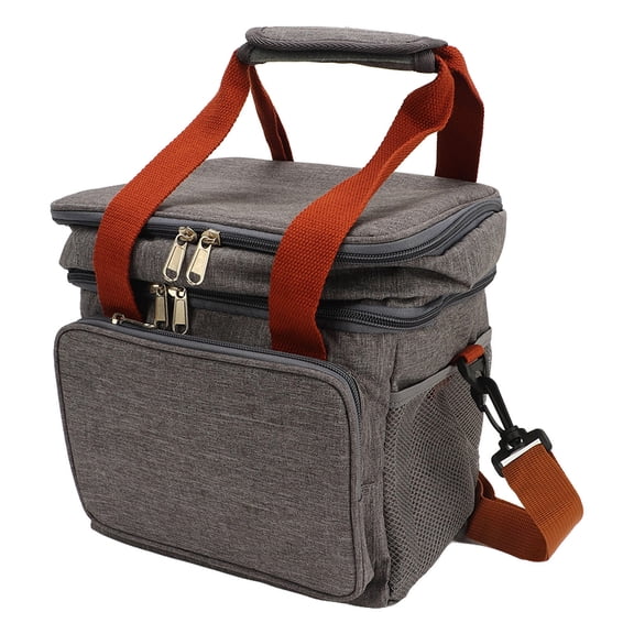 Yajisi 10L Double Layer Insulated Cooler Bag, Leakproof Oxford Cloth Lunch Bag for Picnic & Travel, 11.8 x 9.8 x 5.1 in