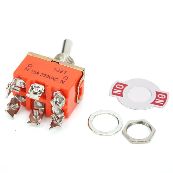 Yajisi 10PCS Mini Toggle Switch E TEN1321 AC 250V 15A 6 Pin ON ON 2 Position Electrical Switch Heavy Duty Power Control Set 4.33 inches / 11.00 cm[cite: 1]