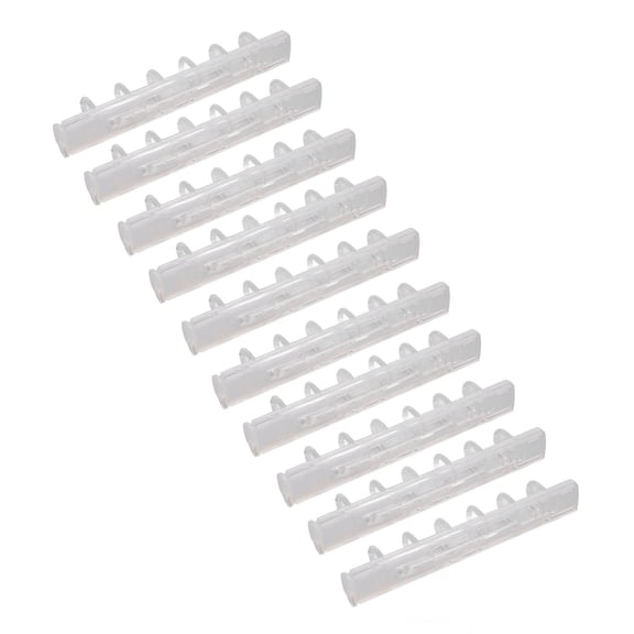 Yajisi 10Pcs Binding Combs ABS 6 Holes Binder Rings for Teacher Student Document Notebook Making Transparent Office Stationery Supplies Durable Loose Leaf Comb Spines for Easy Organization
