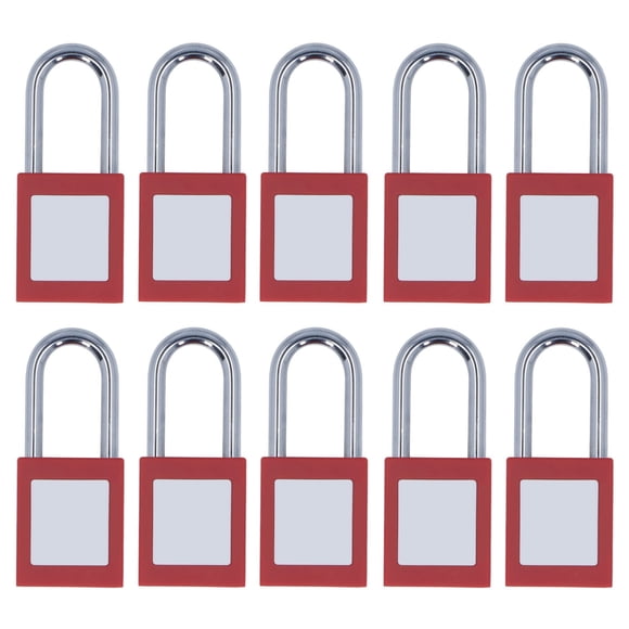 Yajisi 10Pcs Lockout Tagout Cable Lock Chrome Plated Reusable Electrical Padlock with Key for Industry 38mm Steel Engineering Safety Padlocks (9.84 inches / 25 cm)