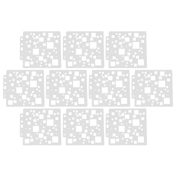 Yajisi 10Pcs Mandala Template Stencils Reusable DIY Painting Drawing Mold Art Craft Supplies for Tattoo Design, White