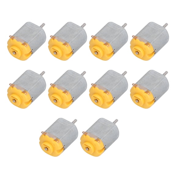 Yajisi 10Pcs Mini Electric Motor High Speed Low Noise Small DC Motors for Hobby DIY Toys Cars Yellow[cite: 1]
