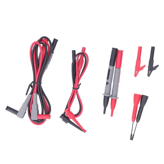 Yajisi 10Pcs Multimeter Test Cable Crocodile Clip Needle Probe Connecting Cable Test Hook 1000V 10A - 6.69 inches / 17.0 cm Multimeter Accessories