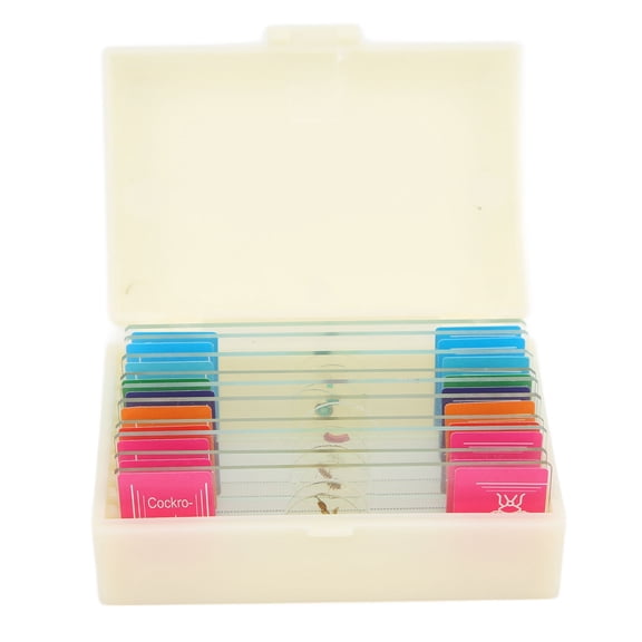 Yajisi 10Pcs Pre-Cleaned Glass Microscope Prepared Slides Biological Specimen Ground Edge Highly Transparent Educational Optics Accessories for Children and Students (4.72 inches / 12 cm)