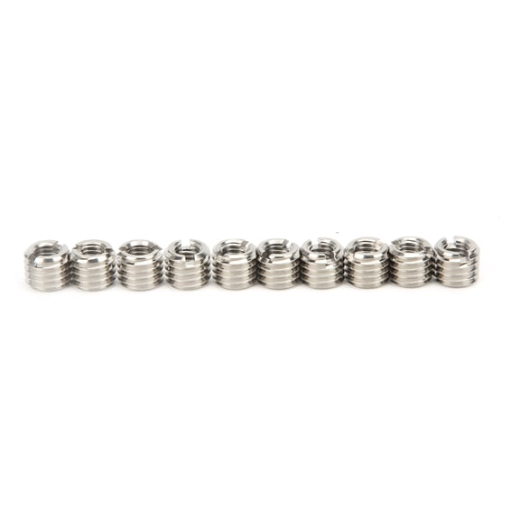 Yajisi 10Pcs Thread Repairing Nut Stainless Steel Fastener M6x1.0mm M10x1.5mm 8mm (0.31 in)[cite: 1]