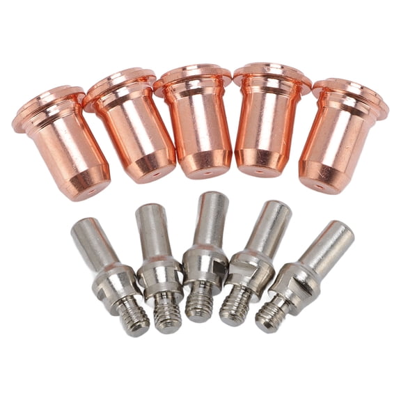 Yajisi 10Pcs Tip Electrode Kit for CUT-55DS Pro CUT-65DS Cutting Gun Consumables Replacement Set Supplies High Strength Brass Zinc Alloy Tip Electrode Kit For Welding Surfacing Extends Life[cite: 1]