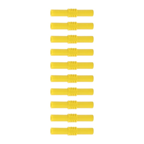 Yajisi 10pcs 4mm Insulated Banana Coupler Female to Female Extension Connector for Electronics Appliances, Yellow - 3.15 inches / 8 cm PVC Brass Adapter Kit for Industrial Equipment