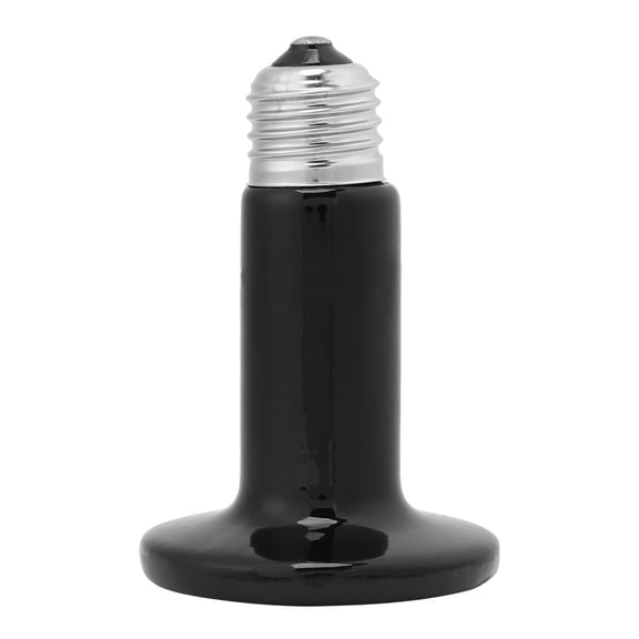 Yajisi 110V Infrared Ceramic Emitter Heating Light Bulb Lamp for Reptile Pet 50W, No Light Muscle-Penetrating 24 Hour Terrarium Heat Socket Source (3.0 x 3.5 inches / 7.5 x 9.0 cm), Black