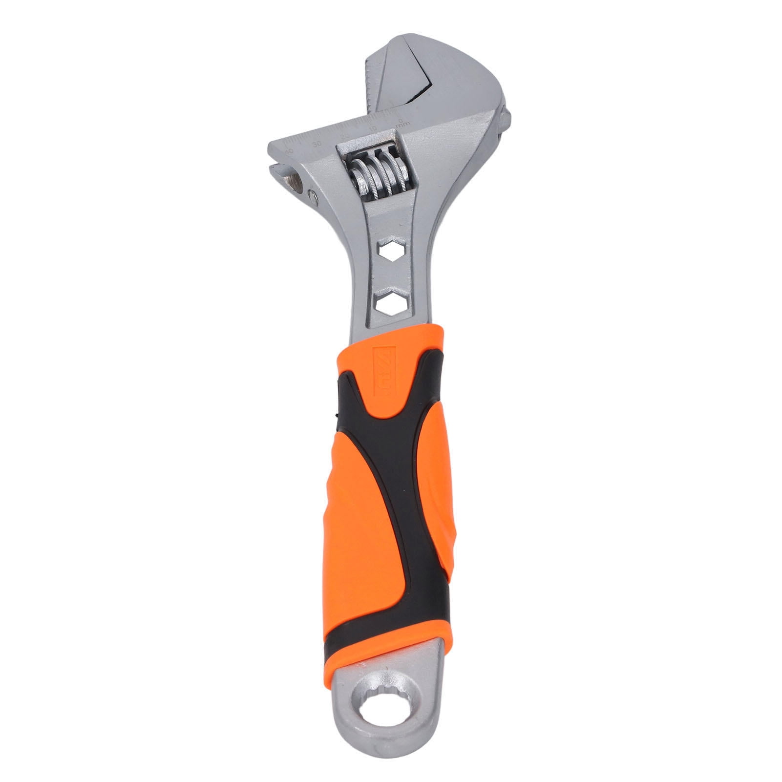 Yajisi 12" Adjustable Wrench – High‑Carbon Steel, Hex & Star Opening, ABS Non‑Slip Handle, Flexible Roller, Rust‑Proof Electroplating