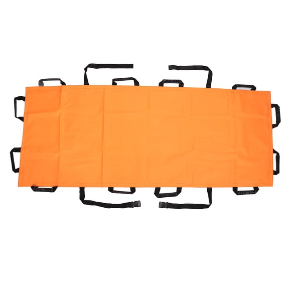 Yajisi 12 Handle Home Folding Stretcher, Portable Soft Transport Unit for Emergency Medical Rescue & Patient Transfer Care (70.9 x 27.6 in / 180 x 70 cm), Lightweight Blue Emergency Assist Gear