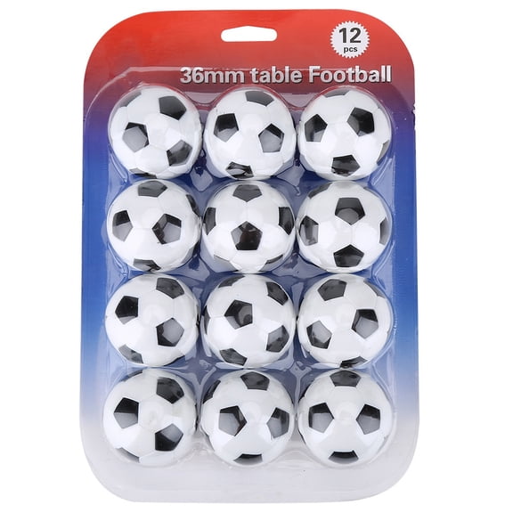 Yajisi 12 Pcs Table Soccer Replacement Balls Mini 36mm (1.41 Inches) Black And White Resin Football Set For Standard Foosball Tables Recreational Indoor Sport Game Accessories