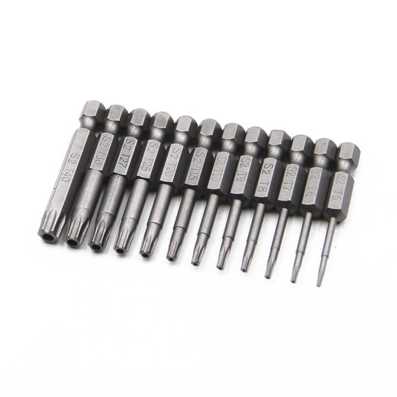 Yajisi 12-Piece 1/4 Inch Hex Heads Drill Bit Set Steel Screwdriver Bits 50MM Long Compatible with Power Drills Impact Drivers[cite: 1]