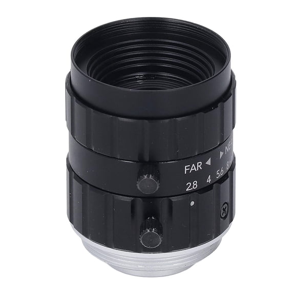 Yajisi 12MP CMount 25mm F2.8 Lens  HighResolution, Low Distortion, WideAngle Industrial Lens with Manual Focus & Aperture