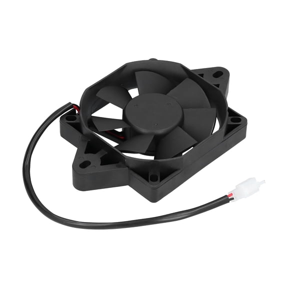 Yajisi 12V 15W Cooling Fan Universal Electric Radiator Accessory for 150cc 200cc 250cc Motorbike ATV Go Kart Dirt Bike Replacement Part, High Performance Heat Dissipation, Black