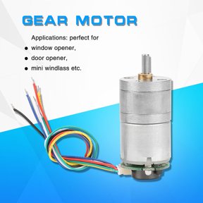 Yajisi 12V 25GA-310-128 DC Encoder Gear Motor Metal Speed Reduction Motor (DC12V 70RMP, 2.4 x 1 inches / 6 x 2.5 cm)