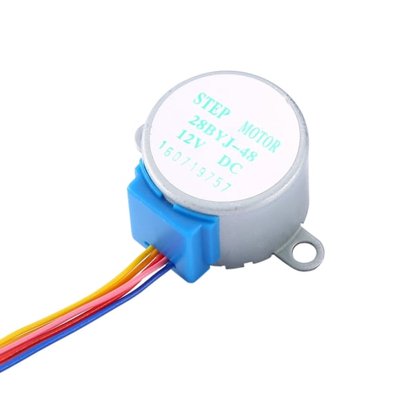 Yajisi 12V 4-Phase 5-Wire Stepper Motor 28BYJ-48 Gear Reduction Motor for Arduino DIY Projects, Silver