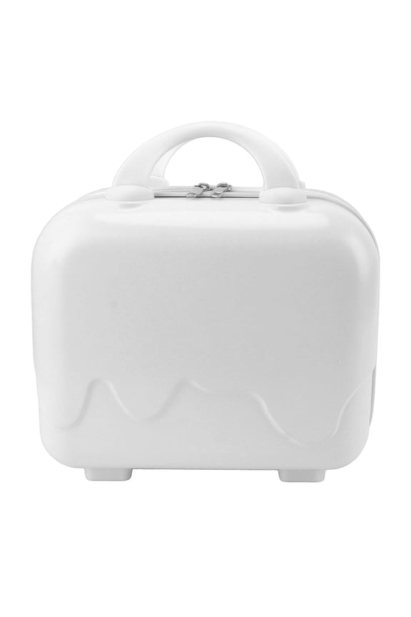 14" Cream Hard Shell Mini Carry‑On Luggage – Lightweight, Large Capacity, Anti‑Slip Feet, Durable ABS, Ideal for Flights