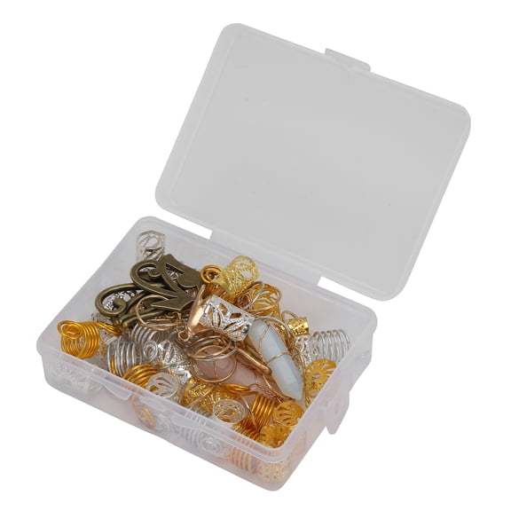 Yajisi 140-Piece Vintage Alloy Beard and Hair Beads Set - Polished Exquisite Dreadlock Braiding Accessories for DIY Pendants and Bracelets (3.54 inches / 9.0 cm Pack)