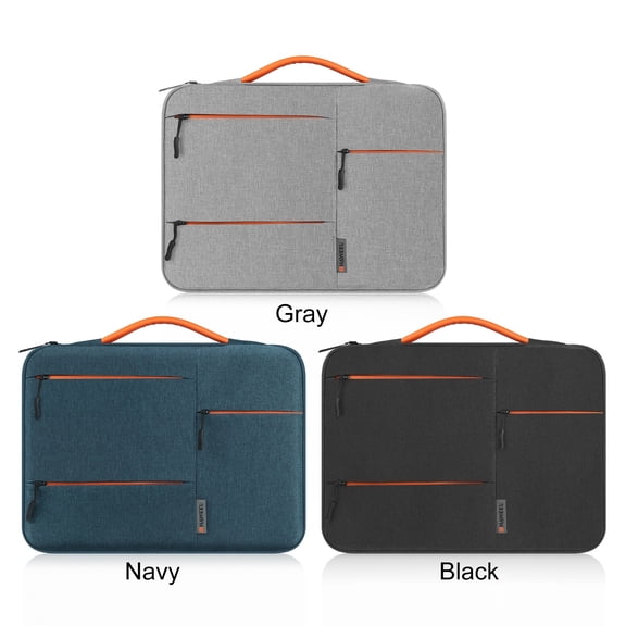 Yajisi 15 Inch Laptop Sleeve Case 4-Layer Waterproof Notebook Bag with Handle for MacBook Air Pro Surface Dell XPS, Gray