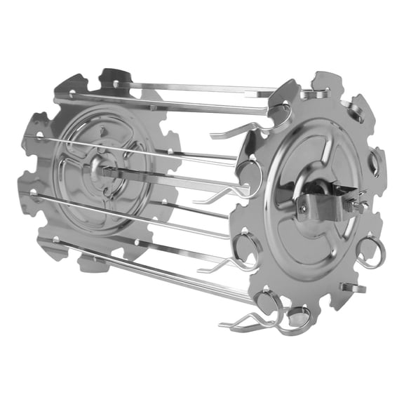 Yajisi 15-Piece Stainless Steel Rotisserie Skewer Set, Detachable Kabob Grill Rods for Oven Chicken Wings & Sausage, 10.24 x 6.30 x 1.57 Inches